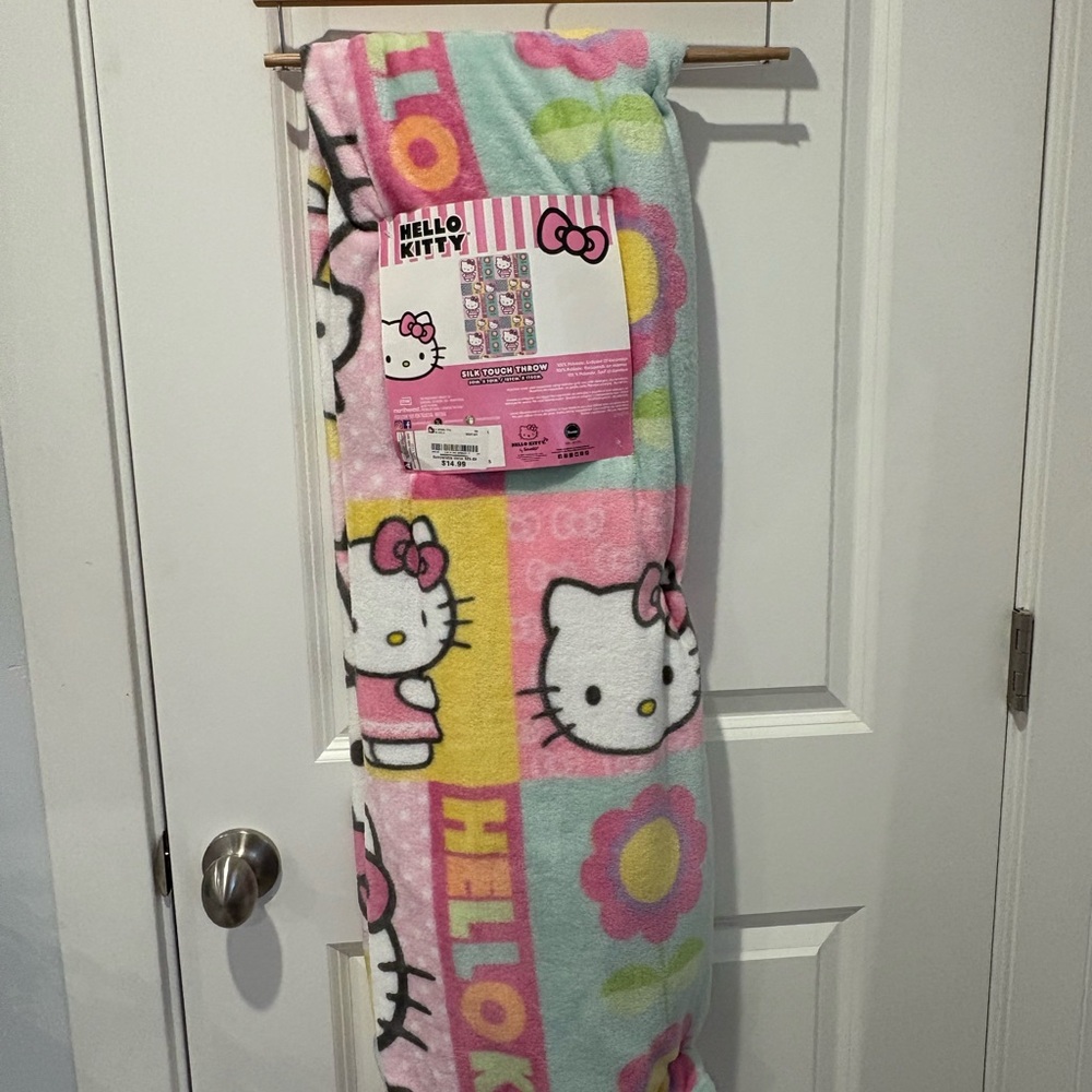 Hello Kitty Pink and Light Blue Blanket